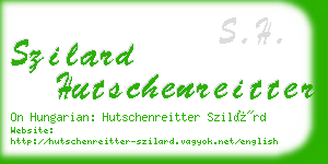 szilard hutschenreitter business card